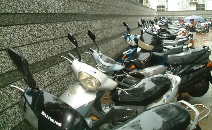 Scooter parking in Taiwan