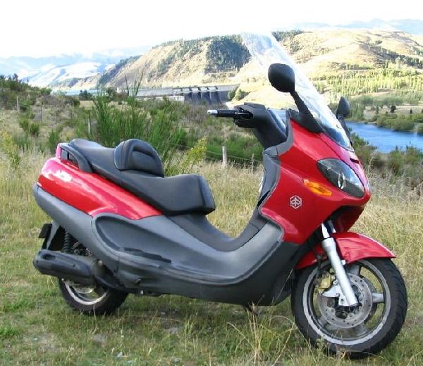 Larger Piaggio X9 scooter suitable for long distance touring